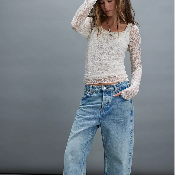 Free People Deep Trance Dropped Boyfriend Jeans - Picture 3 of 4